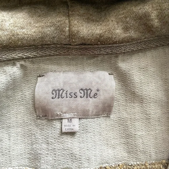 Miss Me Women’s Brown and Gray Jean Jacket - Picture 4 of 4